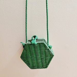 Zara HEXAGONAL CROSSBODY BAG Green